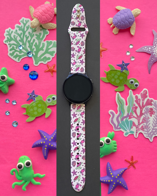 Pink Turtles Samsung Galaxy Watch Band