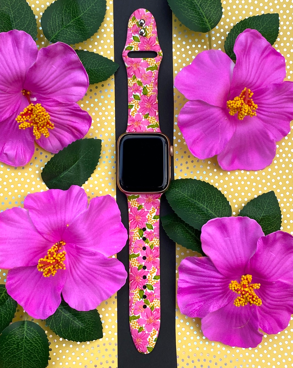 Pink Blooms Apple Watch Band