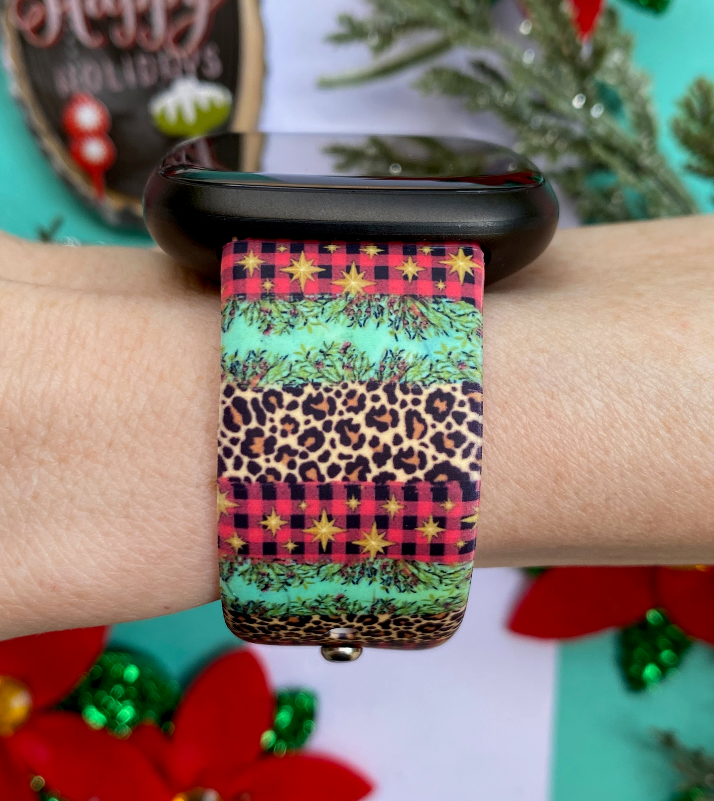 Festive Christmas Fitbit Versa 3/Versa 4/Sense/Sense 2 Watch Band