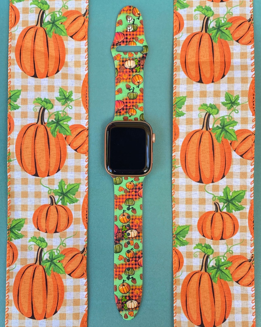 Plaid Pumpkins Apple Watch Band