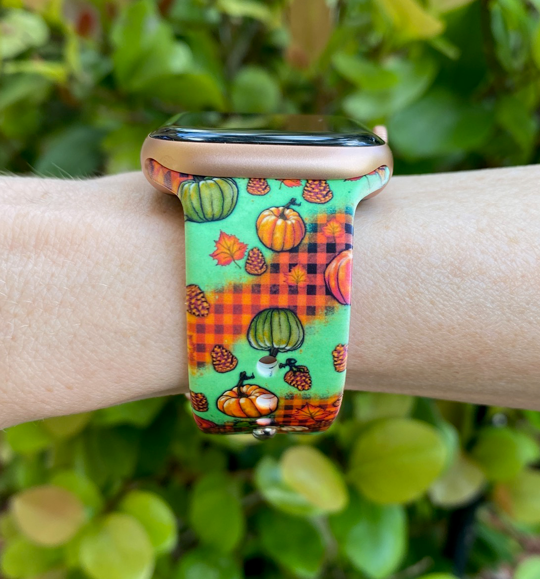 Plaid Pumpkins Apple Watch Band