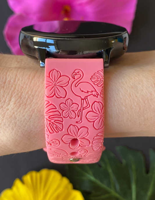 Plumeria Flamingo 20mm Samsung Galaxy Watch Band