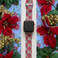 Snow Leopard Poinsettia Apple Watch Band