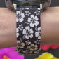 Black Hibiscus Samsung Galaxy Watch Band