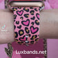 Leopard Hearts Apple Watch Band