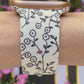 Black Flowers Watch Band For Apple Watch