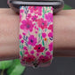 Pink Wildflowers Fitbit Versa 1/2 Watch Band