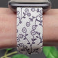 Black Flowers Fitbit Versa 1/2 Watch Band