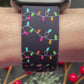 Christmas String Lights Black Fitbit Versa 3/Versa 4/Sense/Sense 2 Watch Band