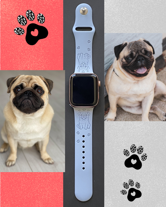 My Pet Pug Dog Watch Band For Apple Watch