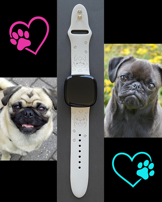 Pug Fitbit Versa 3/Versa 4/Sense/Sense 2 Watch Band