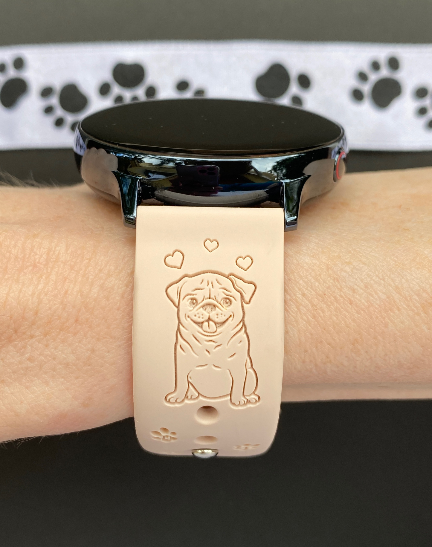 Pug Dog 20mm Samsung Galaxy Watch Band