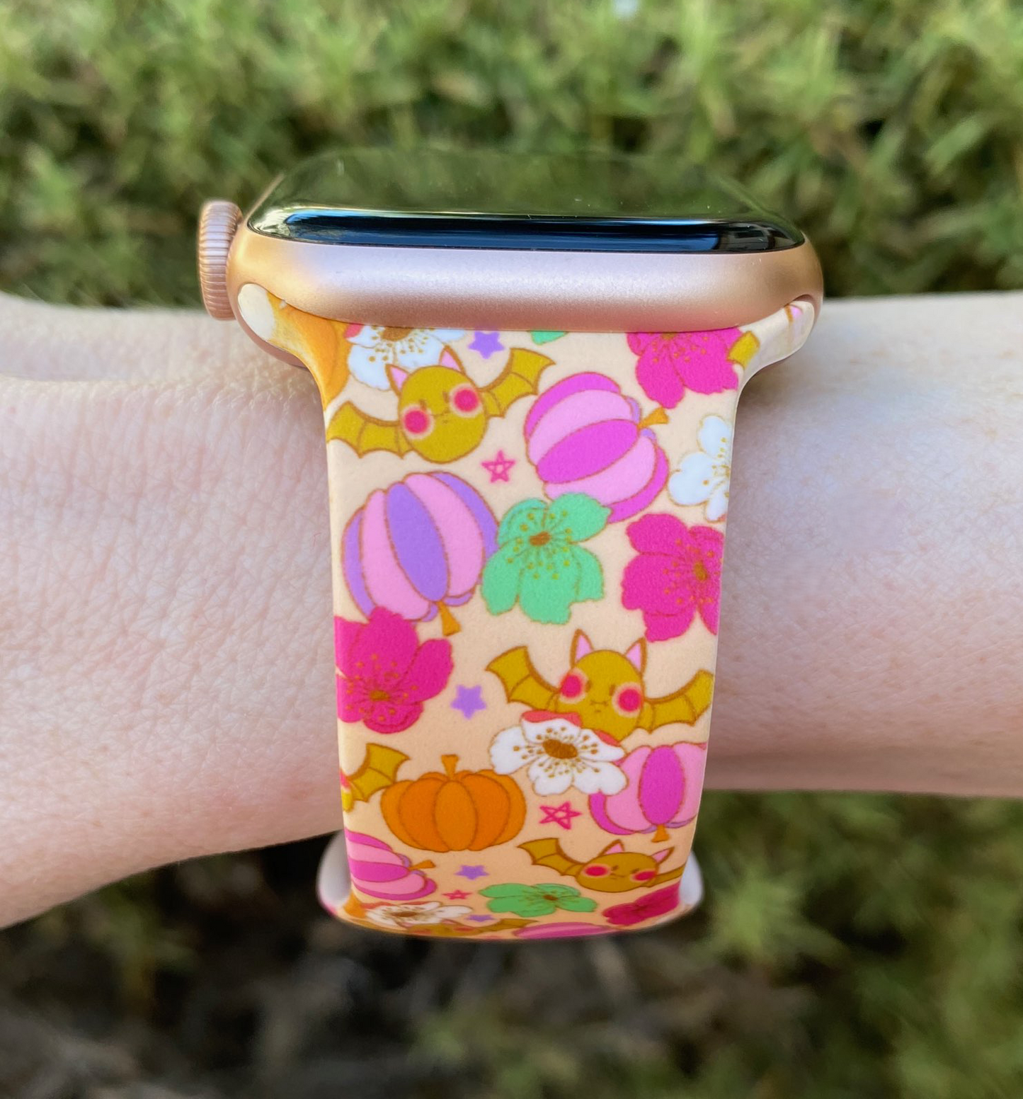 Cute Bats and Pumpkins Apple Watch Band