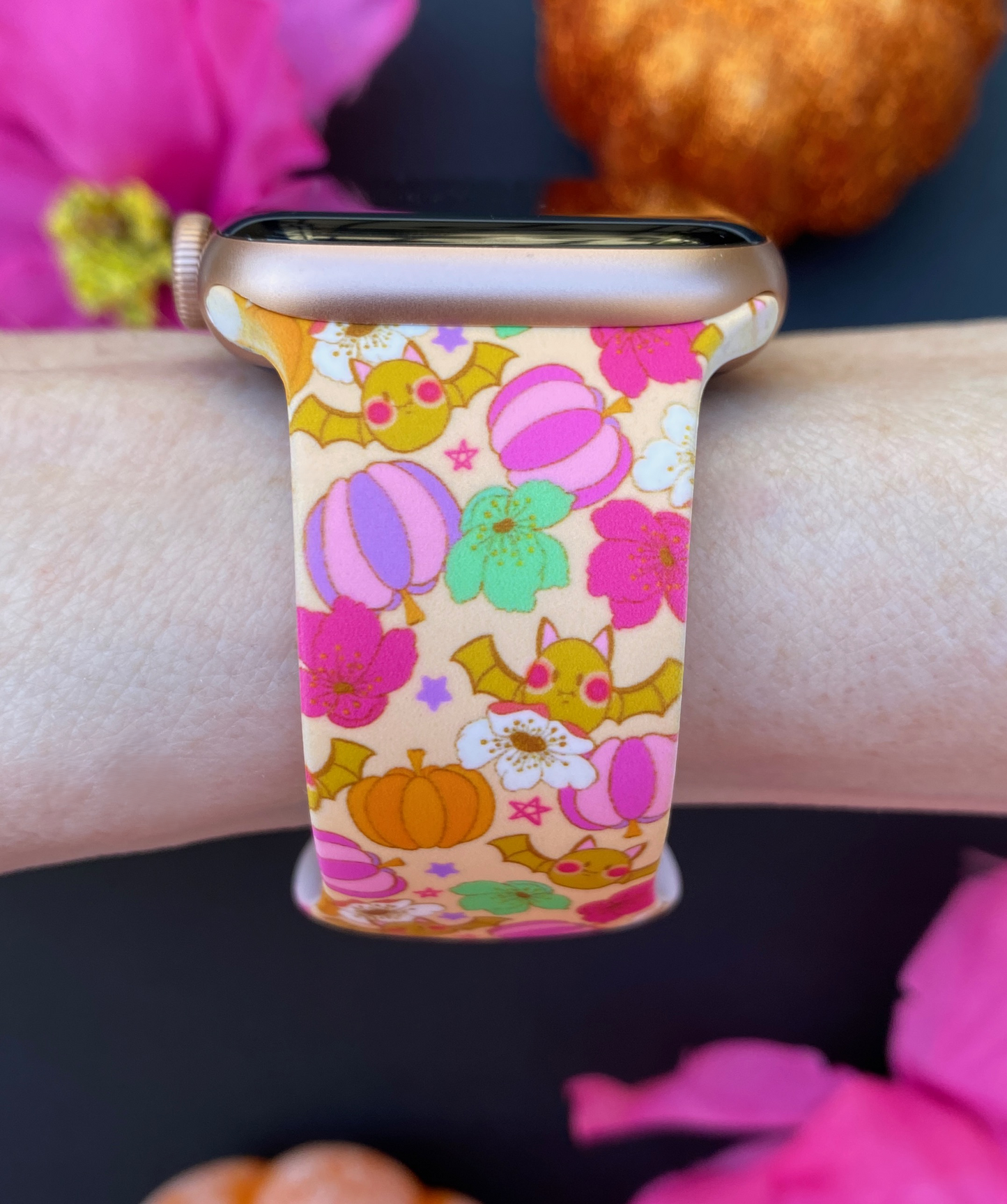 Cute Bats and Pumpkins Apple Watch Band