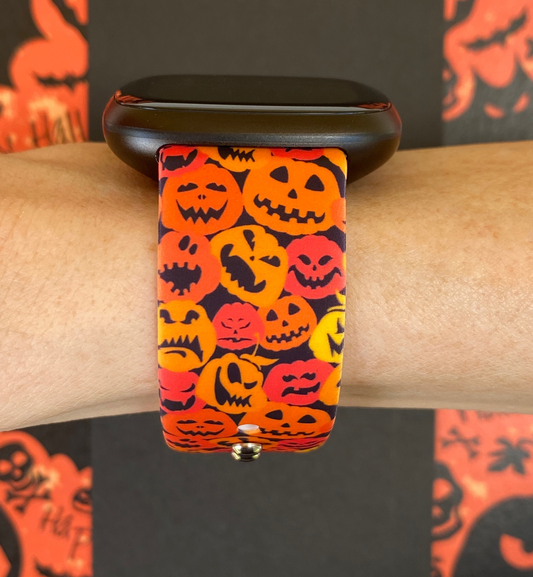 Spooky Pumpkins Fitbit Versa 1/2 Watch Band