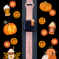 Pumpkin Latte Smiley Fitbit Versa 3/Versa 4/Sense/Sense 2 Watch Band