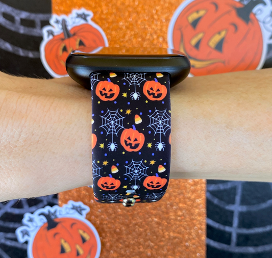 Halloween Pumpkins Fitbit Versa 3/Versa 4/Sense/Sense 2 Watch Band