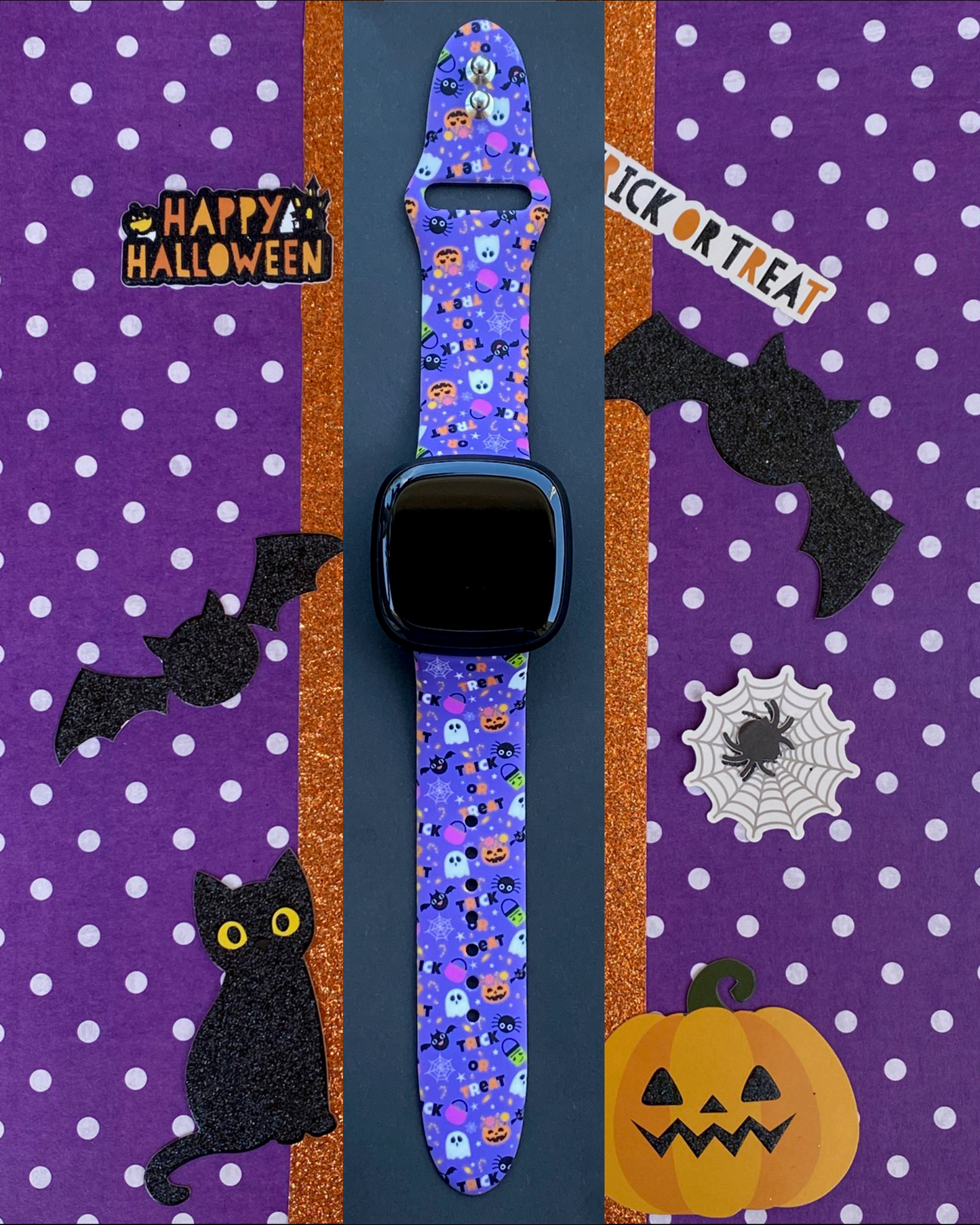 Trick or Treat Fitbit Versa 3/Versa 4/Sense/Sense 2 Watch Band