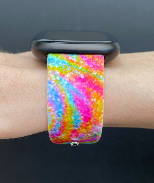 Rainbow Swirl Fitbit Versa 3/Versa 4/Sense/Sense 2 Watch Band