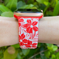 Red Hibiscus Apple Watch Band