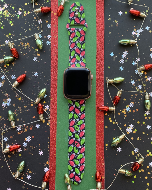 Festive Holiday Lights Watch Band For Apple Watch