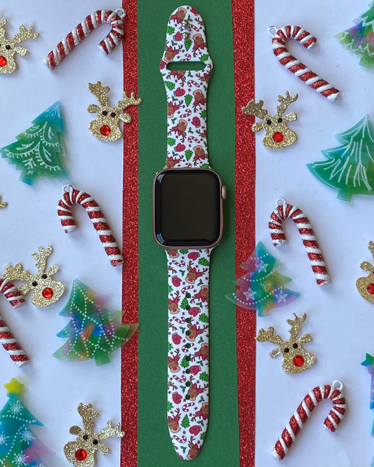 Holiday Reindeer Watch Band For Apple Watch