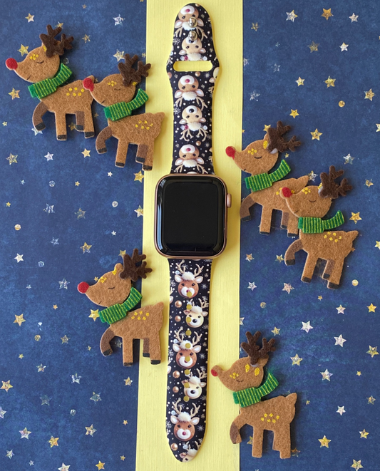 Christmas Reindeer Apple Watch Band