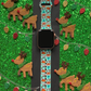 Santa's Reindeer Watch Band For Apple Watch