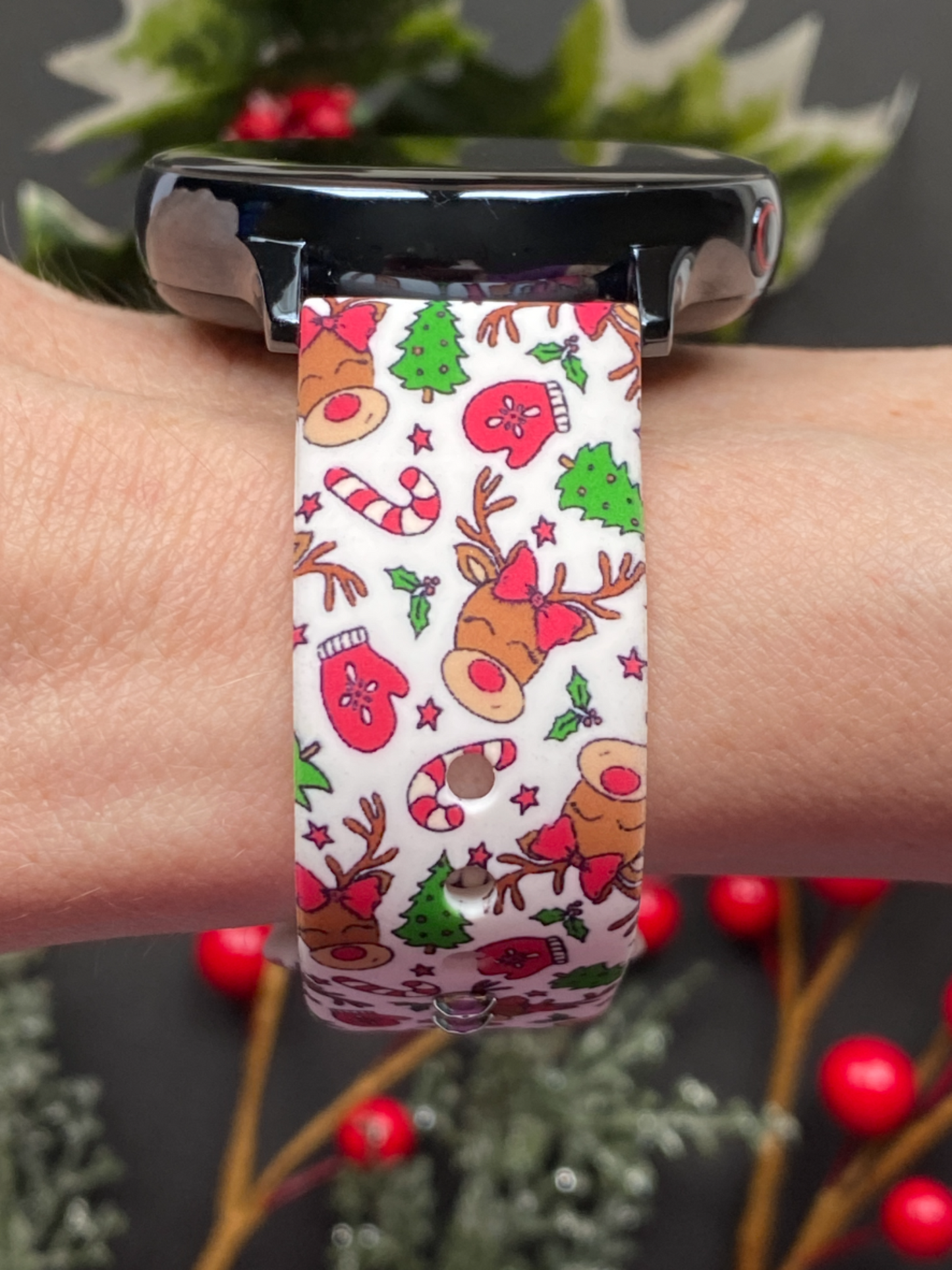 Christmas Reindeer Samsung Galaxy Watch Band