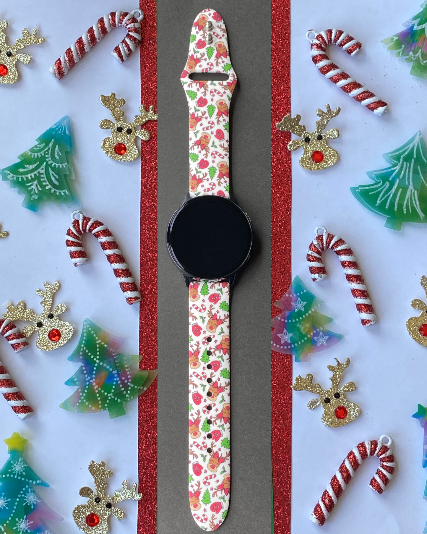 Christmas Reindeer Samsung Galaxy Watch Band