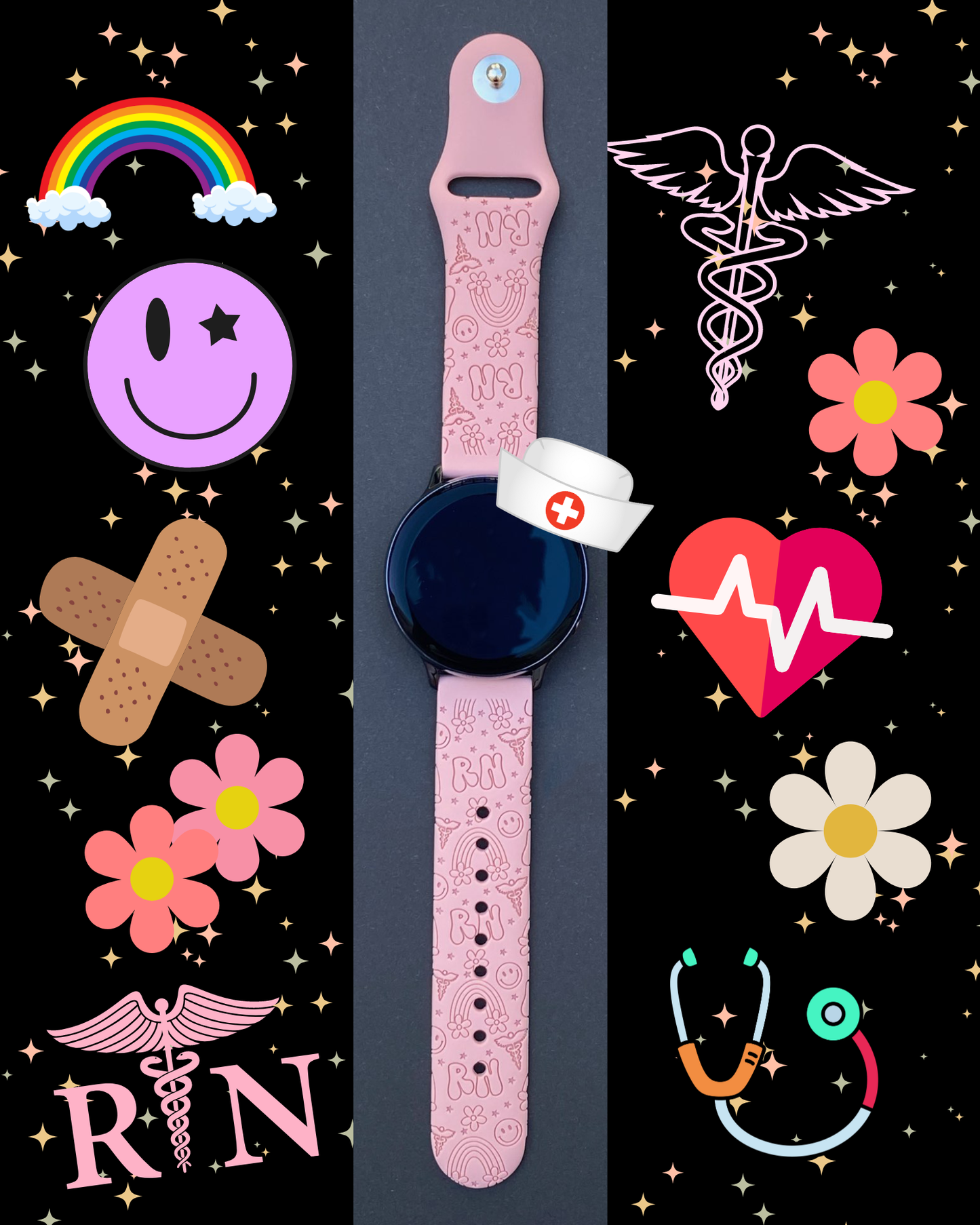 Smiley Nurse 20mm Samsung Galaxy Watch Band