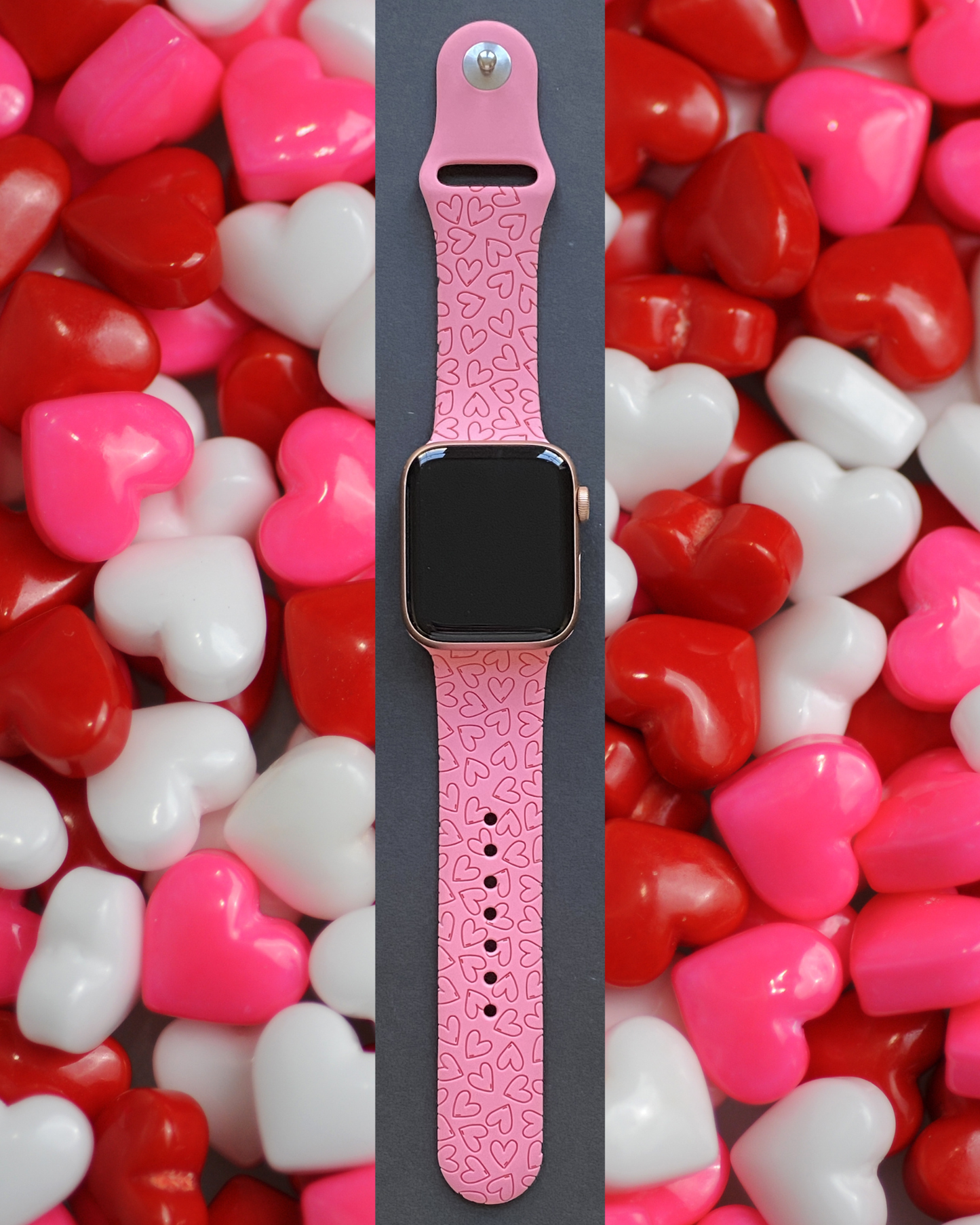 Scattered Hearts Watch Band For Apple Watch
