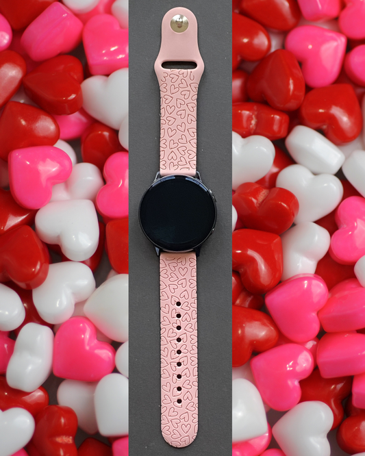 Scattered Hearts 20mm Samsung Galaxy Watch Band