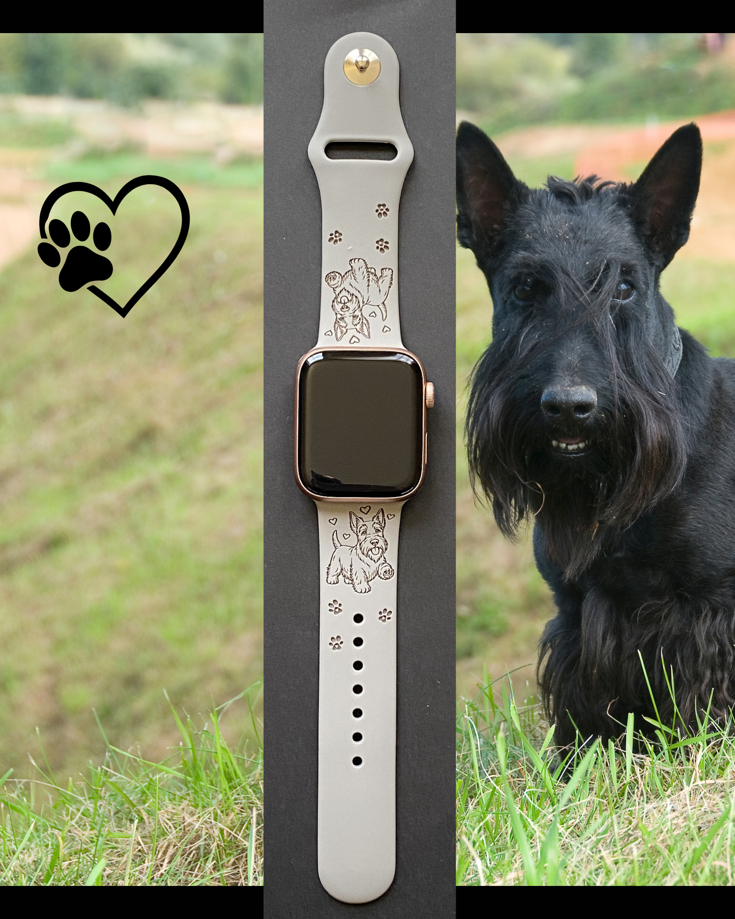 Scottish Terrier Dog Watch Band For Apple Watch