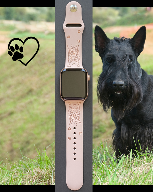 Scottish Terrier Dog Watch Band For Apple Watch