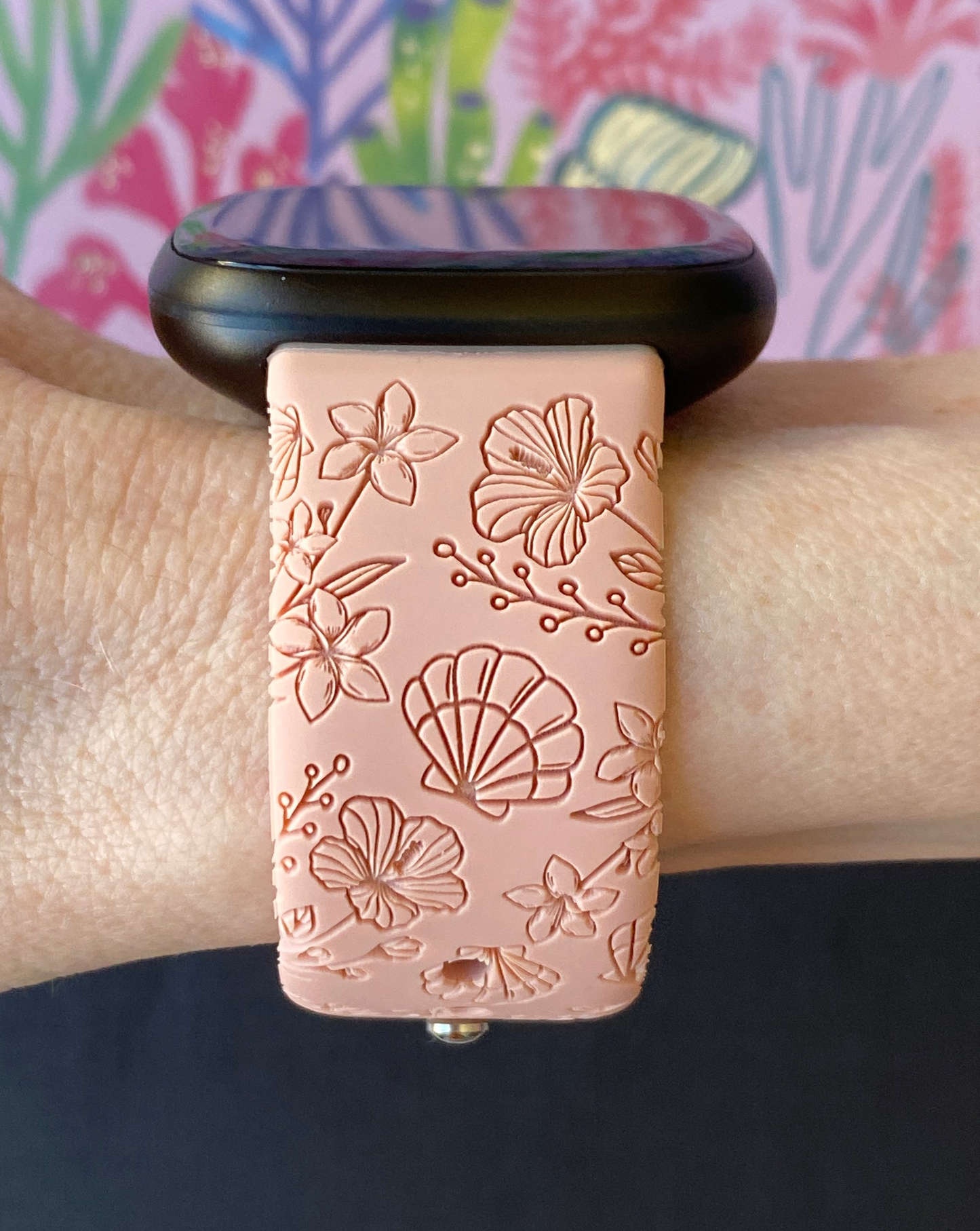 Seashell Floral Fitbit Versa 3/Versa 4/Sense/Sense 2 Watch Band