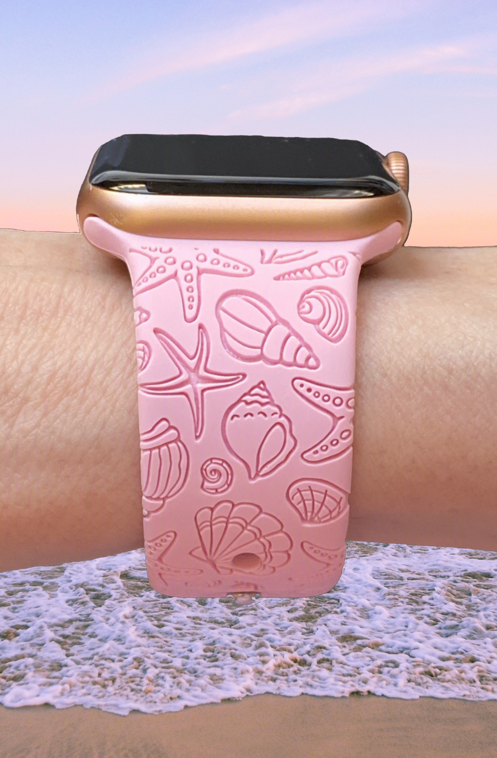 Seashells Beach Watch Band For Apple Watch