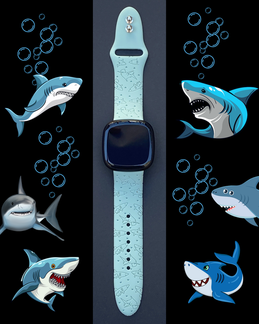 Sharks Fitbit Versa 3/Versa 4/Sense/Sense 2 Watch Band