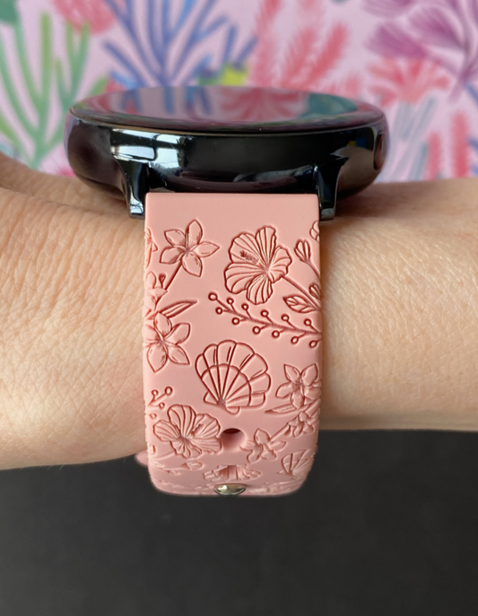 Seashell Floral 20mm Samsung Galaxy Watch Band