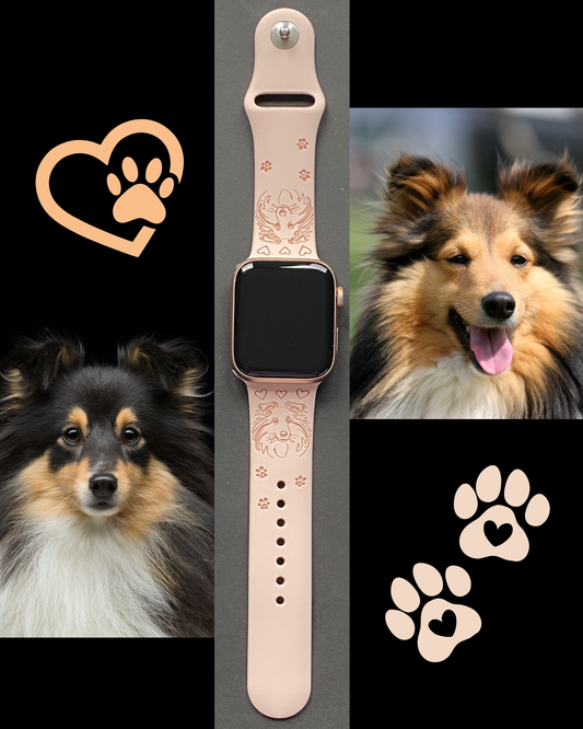 Sheltie Shetland Sheepdog Watch Band For Apple Watch