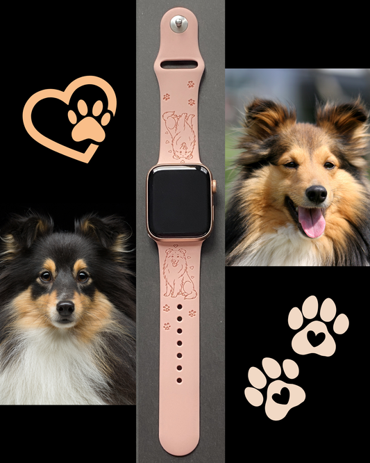 Sheltie Shetland Sheepdog Watch Band For Apple Watch