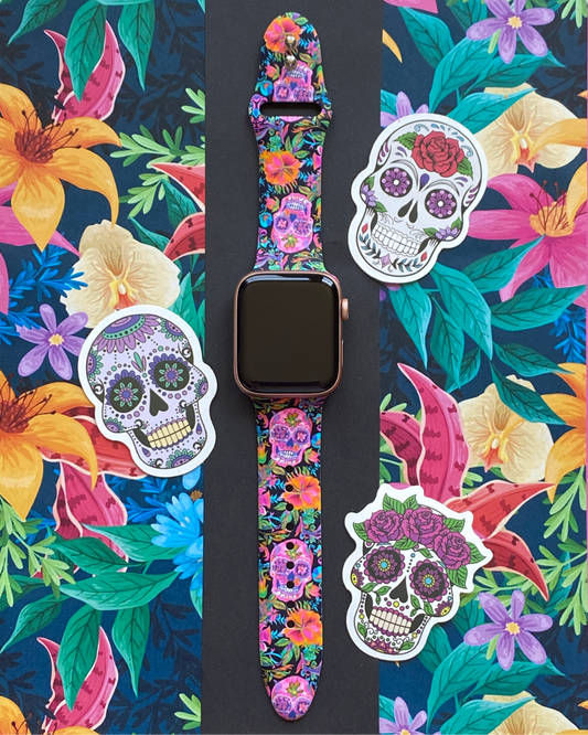 Festive Skulls Watch Band For Apple Watch