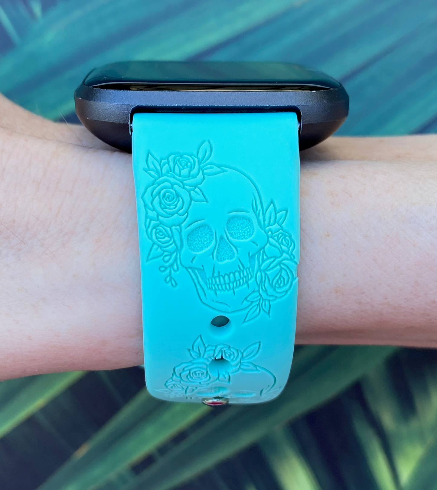 Skull and Roses Fitbit Versa 1/2 Watch Band