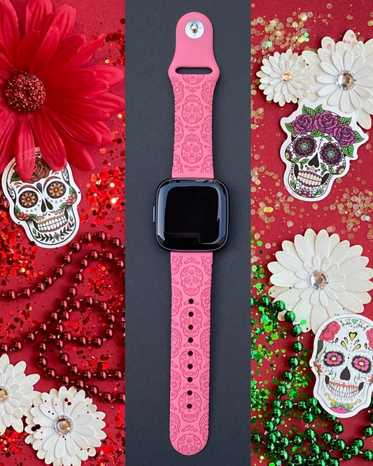 Sugar Skulls Fitbit Versa 1/2 Watch Band