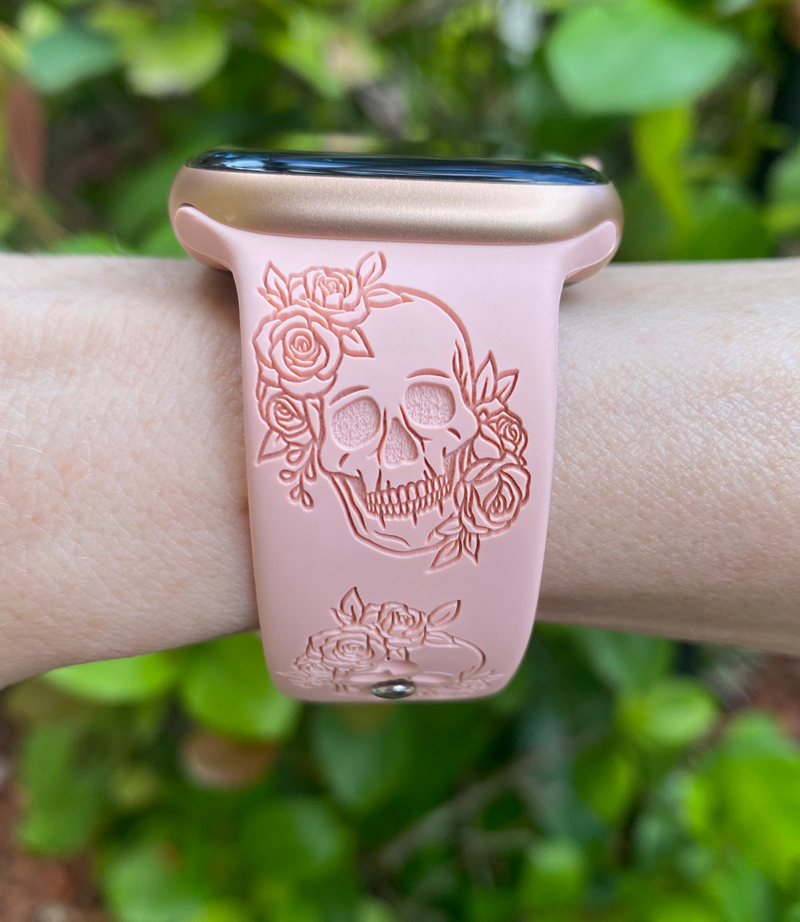 Skull and Roses Apple Watch Band