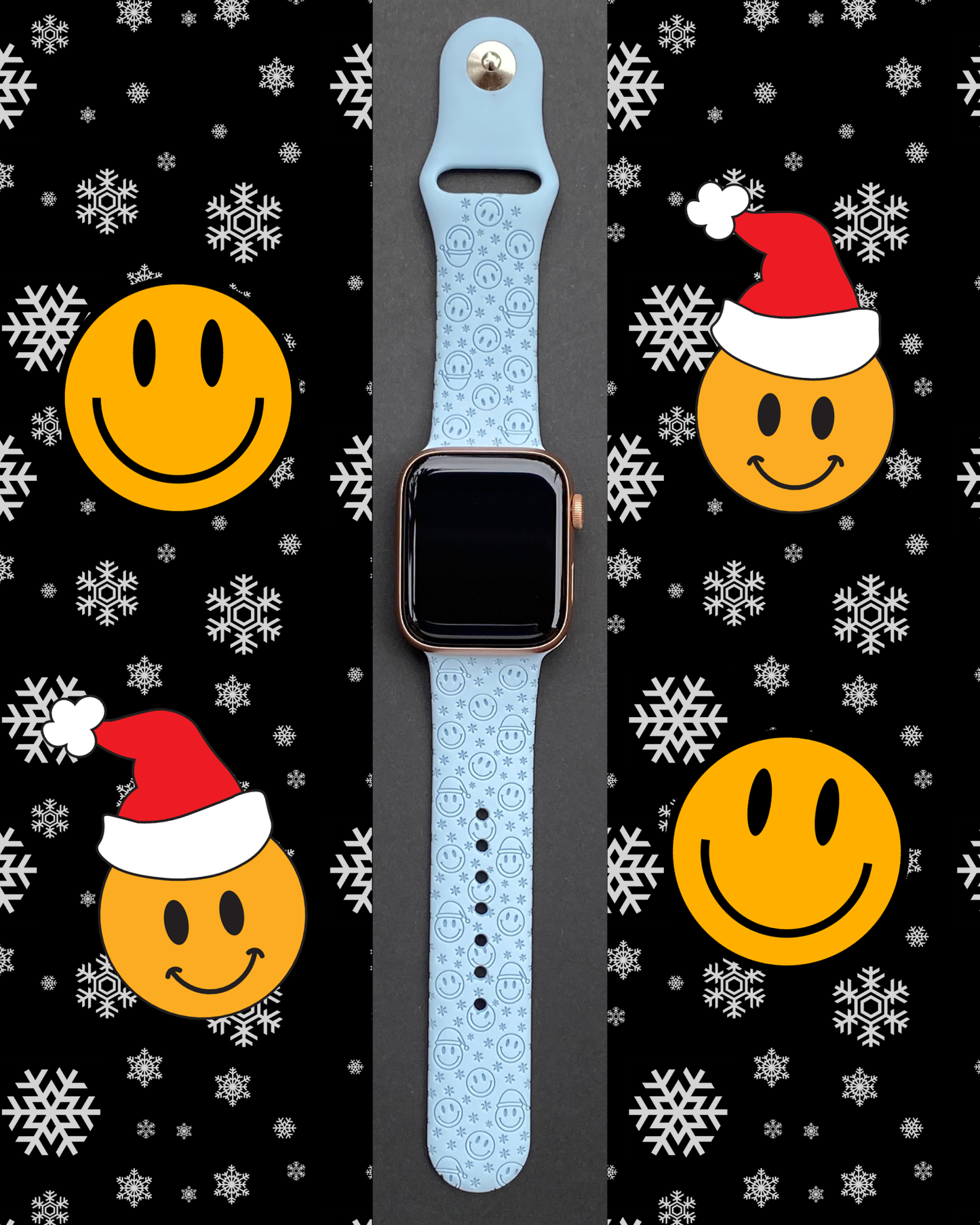 Christmas Smiley Apple Watch Band