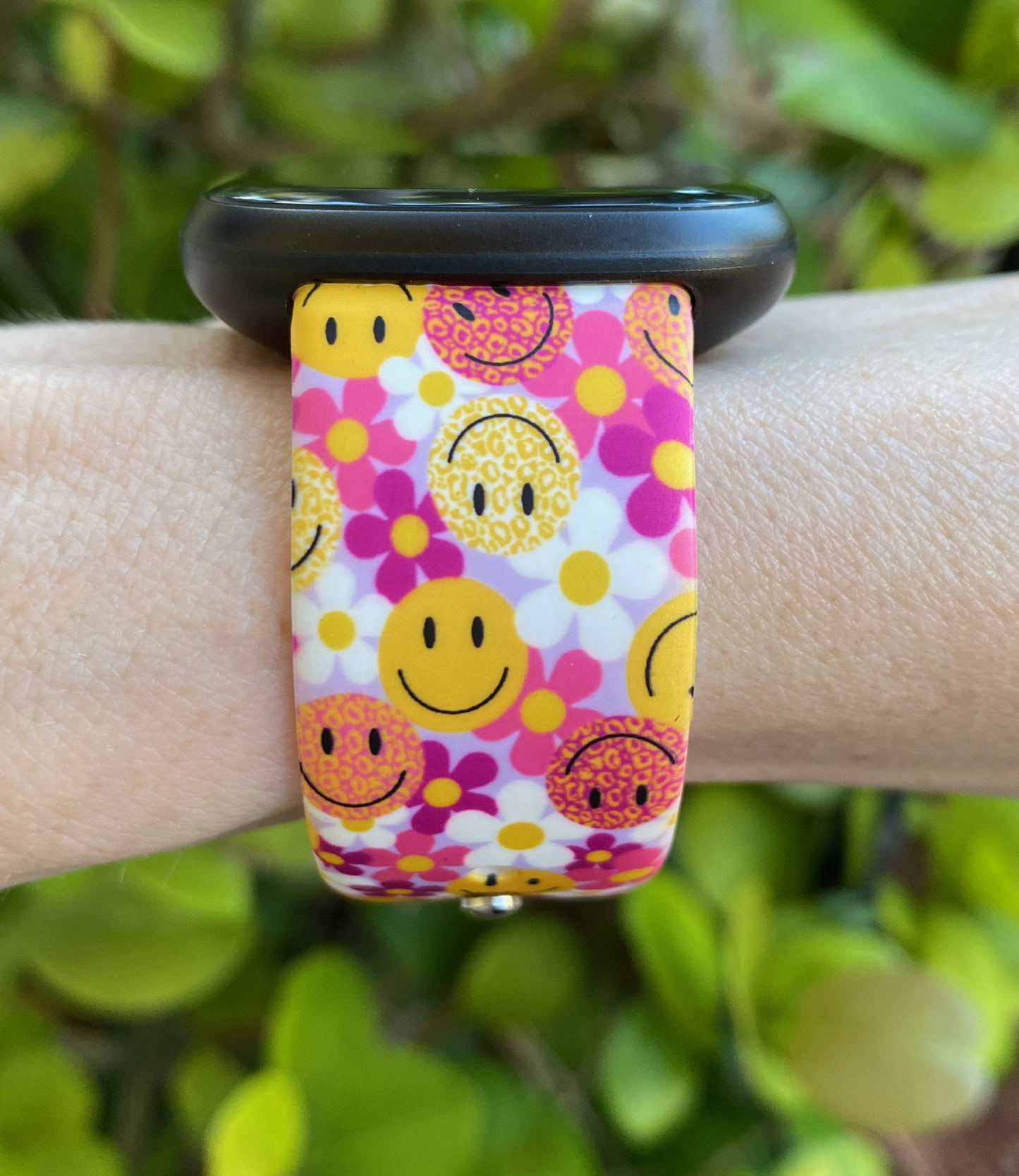 Smiley Floral Fitbit Versa 3/Versa 4/Sense/Sense 2 Watch Band