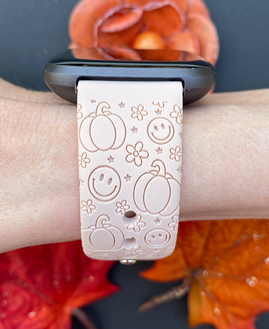 Smiley Pumpkins Fitbit Versa 1/2 Watch Band