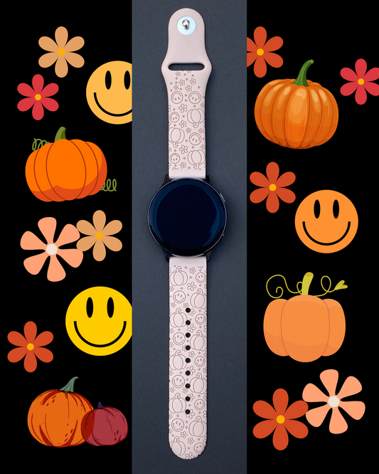 Smiley Pumpkins 20mm Samsung Galaxy Watch Band