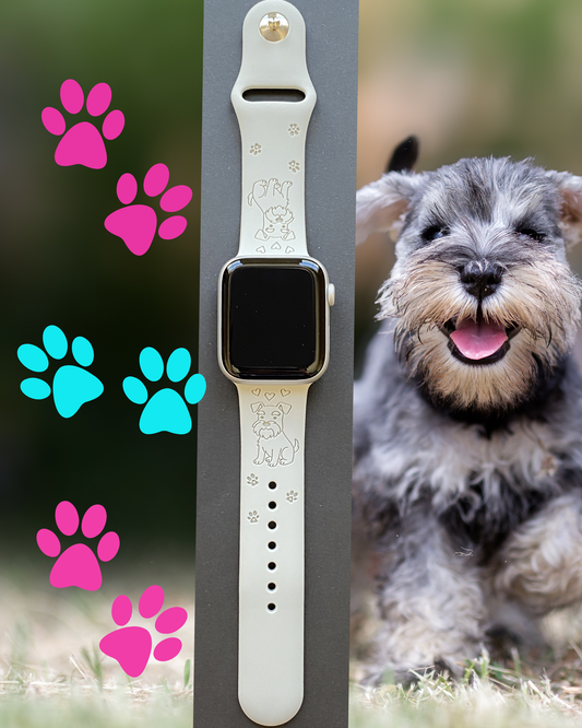 Cute Schnauzer Dog Watch Band For Apple Watch